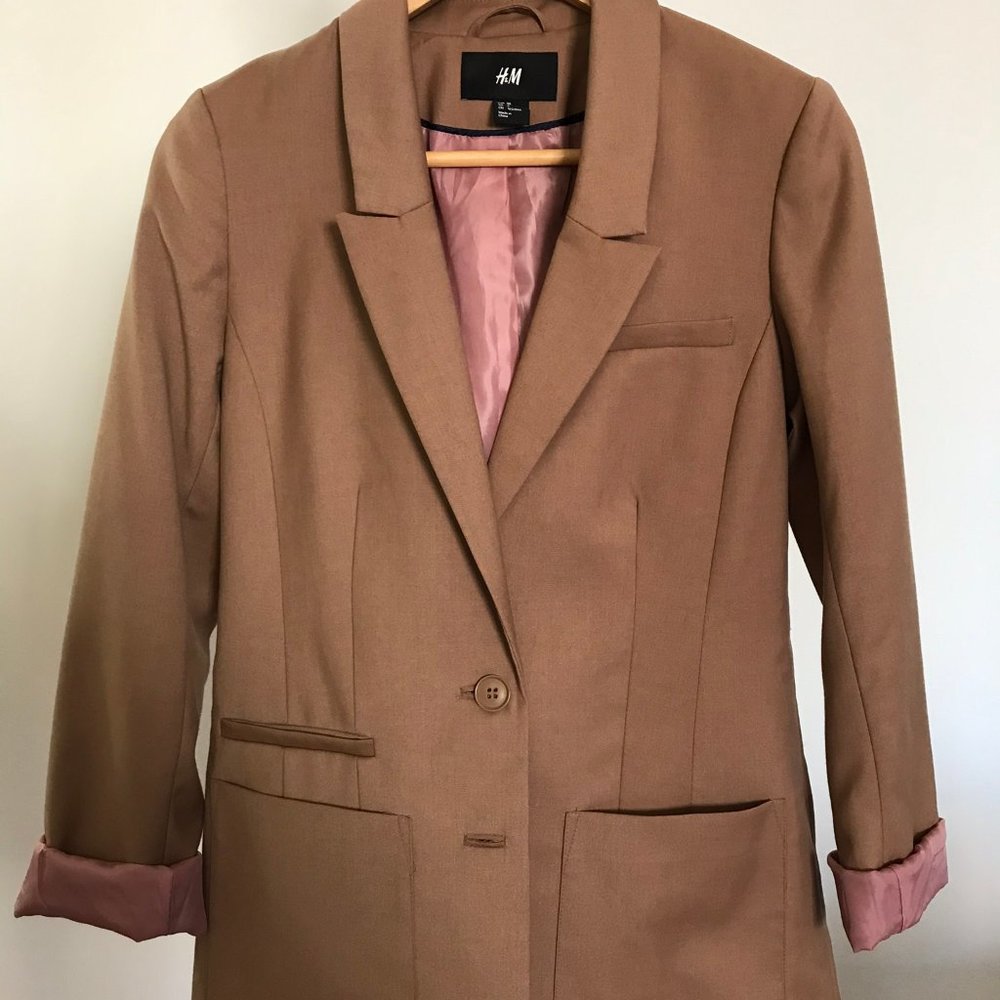H&M Tan Structured Blazer